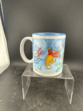 Artic Circle Barbara Lavallee Inuit Eskimos in Snow 11 oz Stoneware Colorful Mug